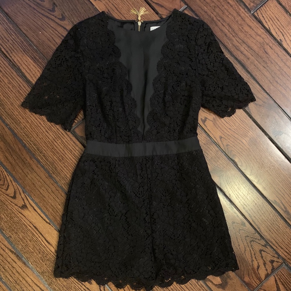 Rachel Zoe Black Lace Romper